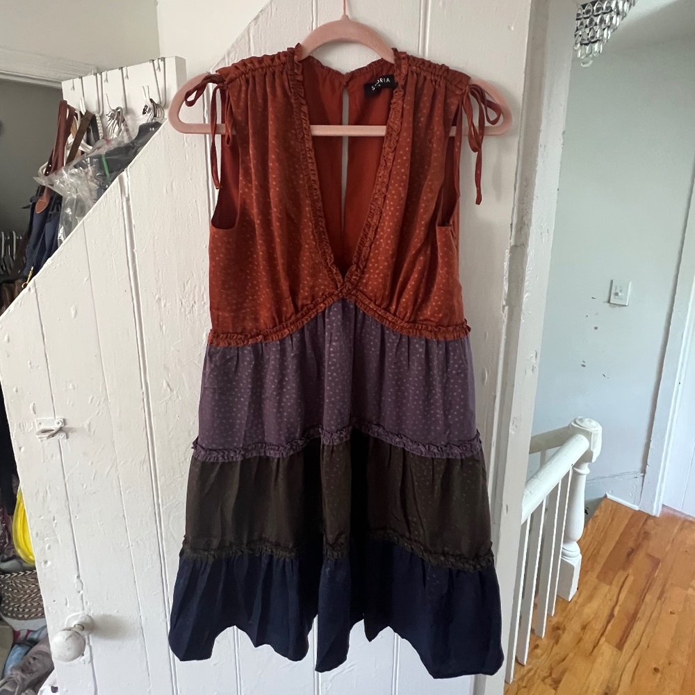 Colorful Tiered Tank Top Dress